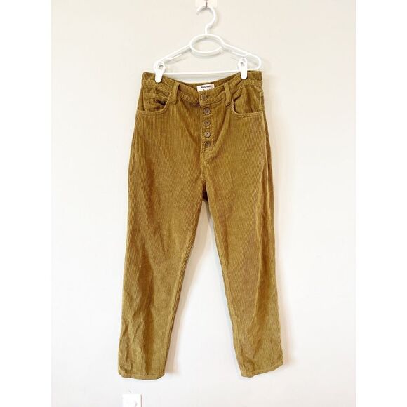 Reformation Cynthia button fly high rise corduroy straight leg pants - Picture 2 of 5
